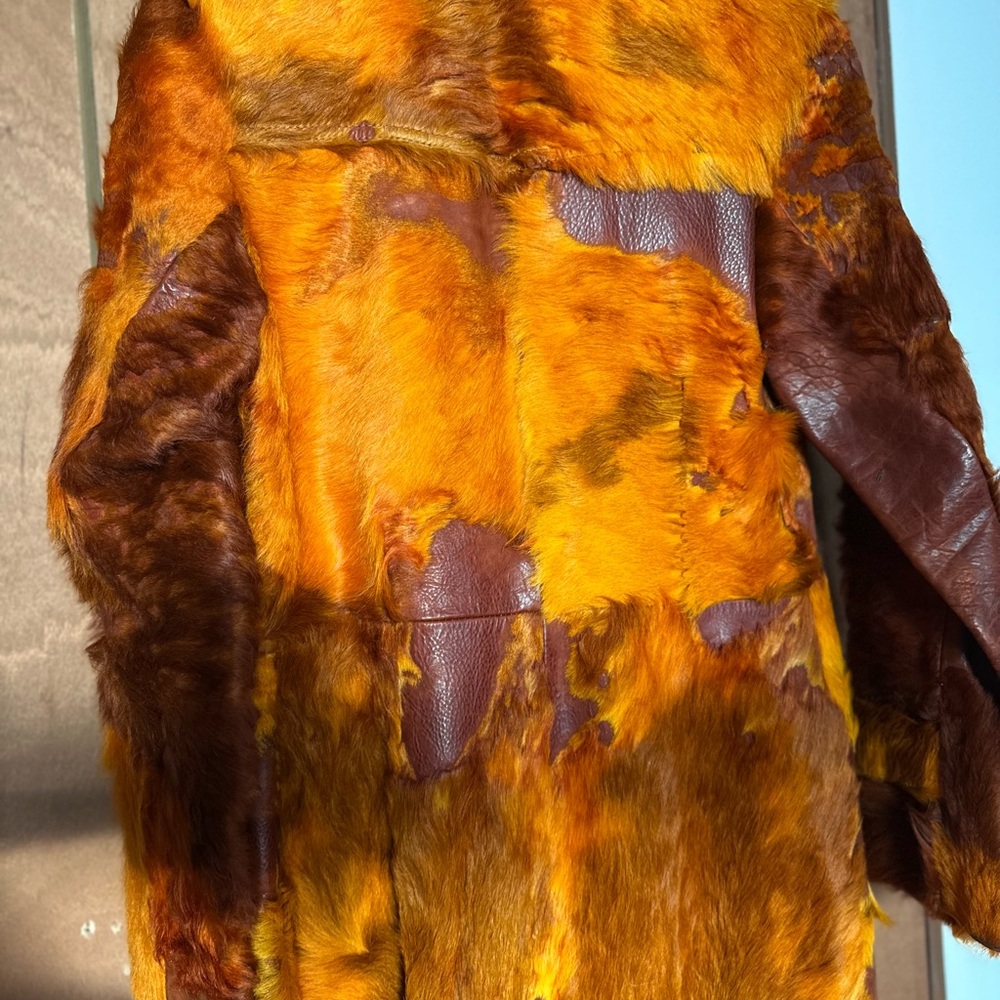 Parasuco Leather Jacket in Brown and Orange